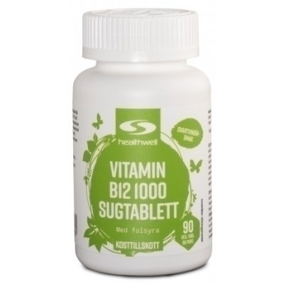 Healthwell Vitamin B12 1000 Sugtabletter
